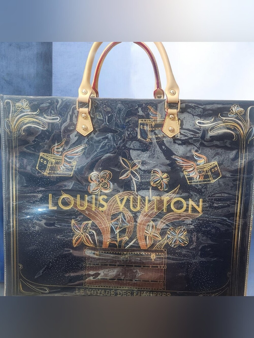 LV Le Voyage Des Lumières Tote with Turquoise Scarf - Picture 5 of 14